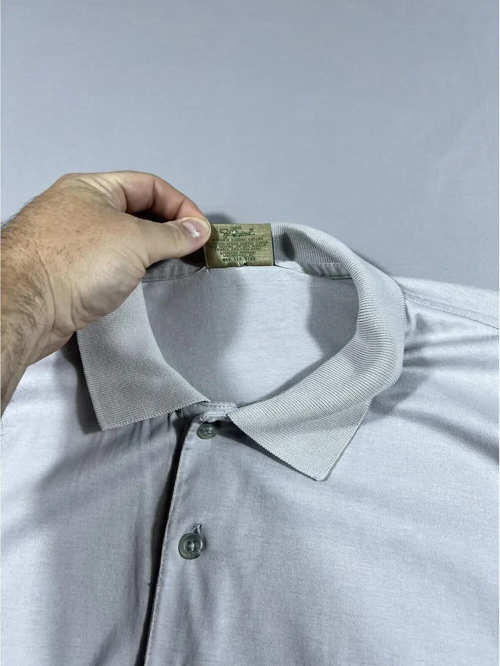 Diamond Apparel Polo Shirt Solid Gray Color Classic Three-Button Size Men’s 3XL